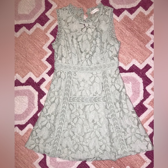 Altar'd State Dresses & Skirts - Sage green Mini Altar’d State Lace Dress Size Large